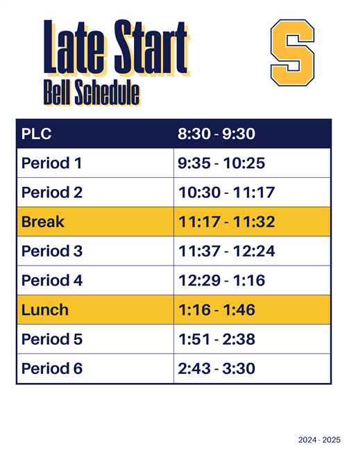 Late Start Bell Schedule